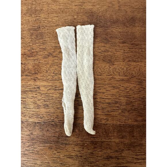 VTG Francie Barbie Mattel White Lace Stocking Knee High Formal Dance SEE COND - Picture 1 of 3